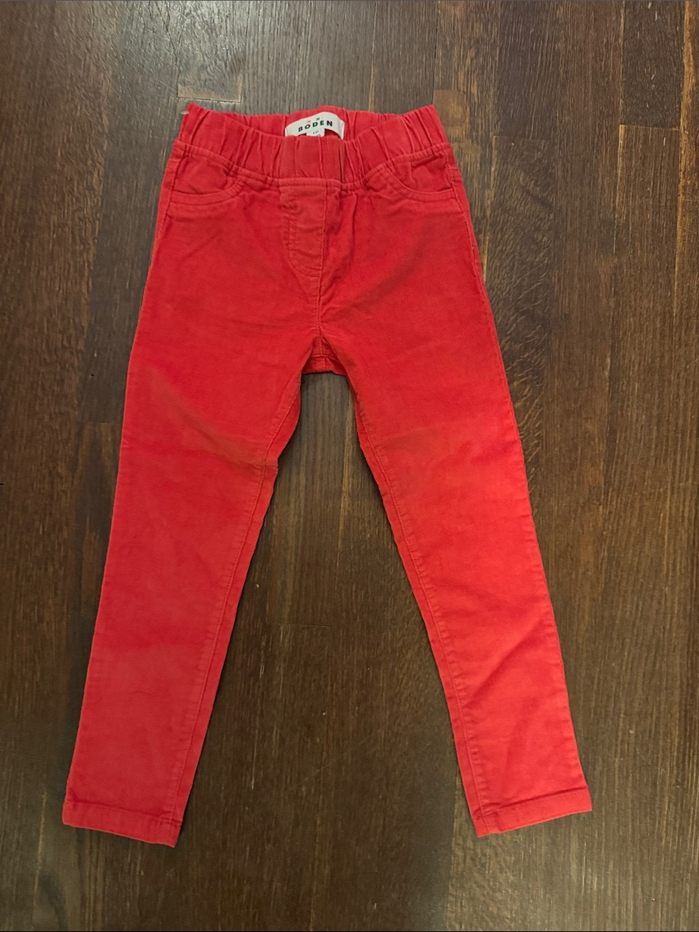 Boden Bright Red Girls' Corduroy Jeggings